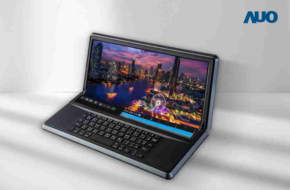 银河集团14.6吋Micro LED折迭显示屏幕，，，，搭配半径4mm的弯折绞炼，，，，以及高画素、、、高亮度、、、高对比度的显示技术特点，，，即便在大视角下仍保有绝佳色相与亮度