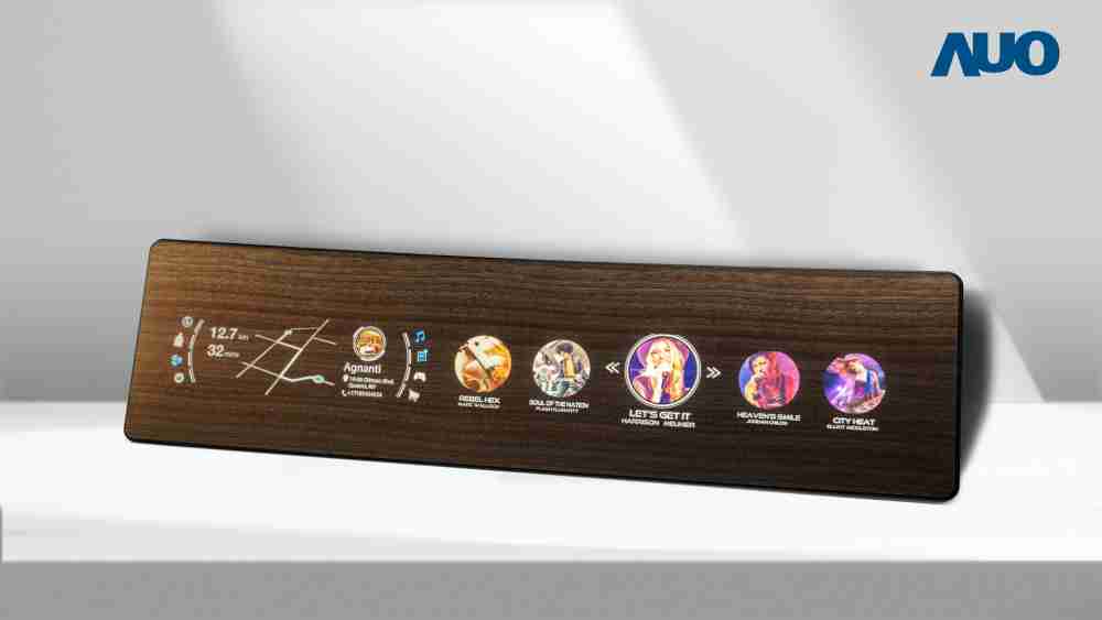 银河集团研发全球最高穿透度达80%的AmLED木纹显示器，，，可于使用时呈现高亮度、、、、清晰可见的信息，，，并在不使用时回归为单纯的饰板，，，节能兼具美观